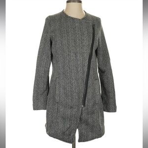 Banana Republic Herringbone Gray Trench Coat Classic Style